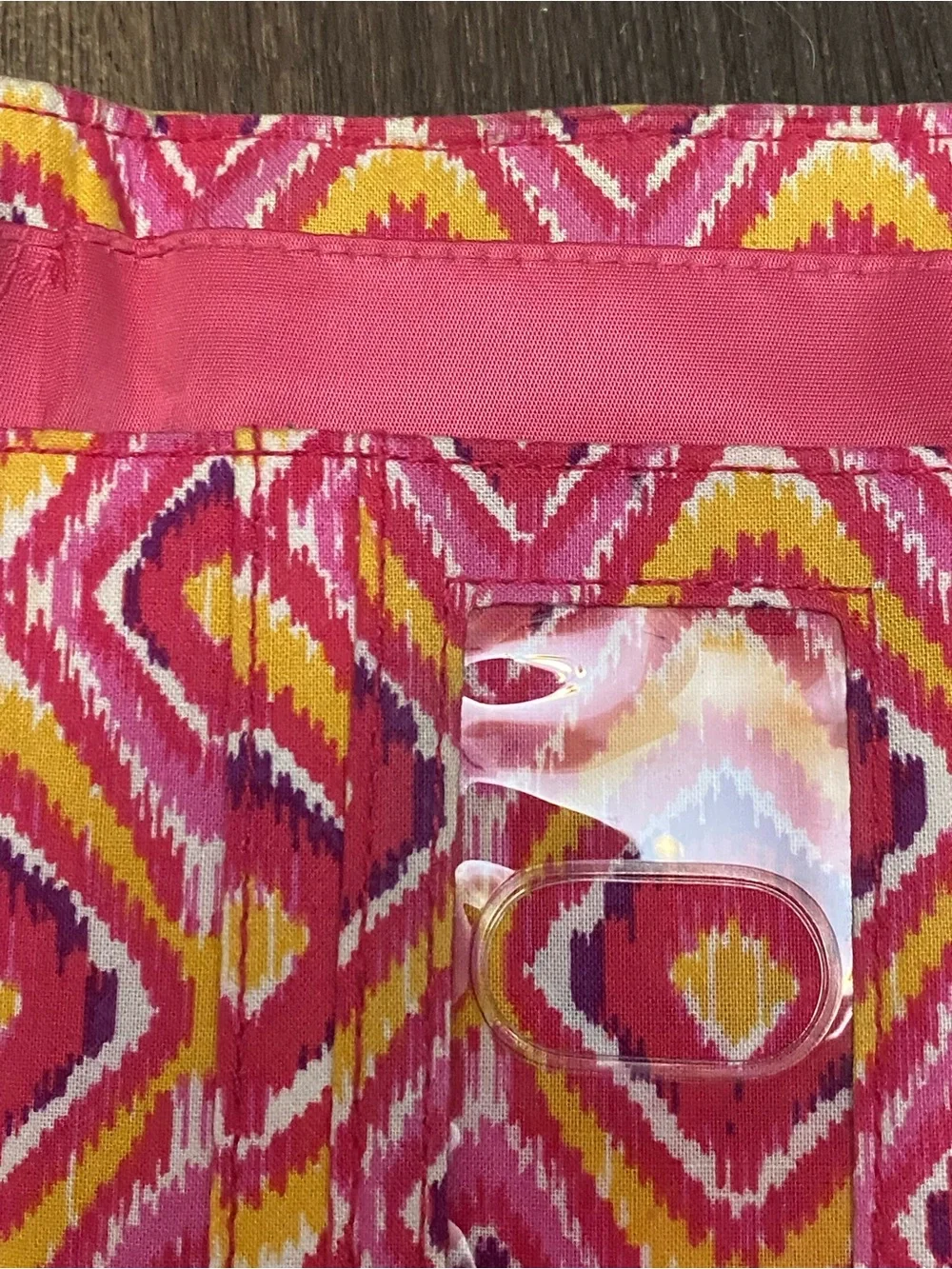 Vera Bradley Retired Print Floral Clementine Tri-fold Wallet Quilted Fabric